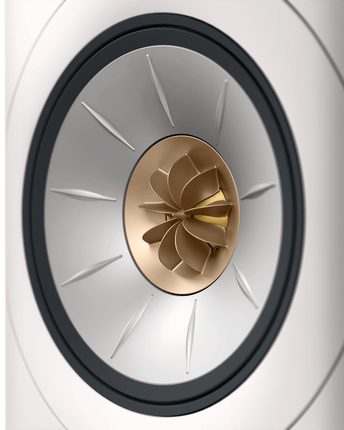 KEF LS60 Wireless, finisaj Mineral White, detaliu driver Uni-Q