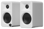 Boxe active Kanto Audio ORA albe, perechea văzută din unghi