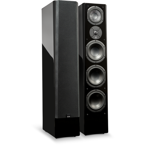 SVS Prime Pinnacle, finisaj Piano Gloss Black, perechea de boxe de podea, una cu grila montată
