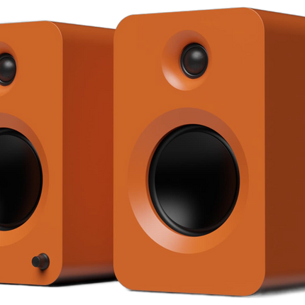 Активни тонколони Kanto Audio REN в оранжев цвят, чифтът, изглед под ъгъл