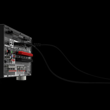 Conectica din spate a receiverului Onkyo TX-RZ50, cu bornele de difuzor