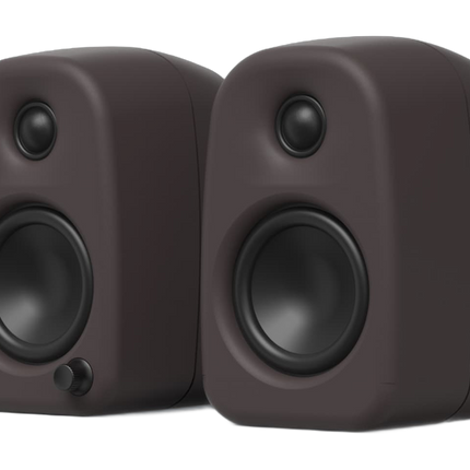 Kanto Audio UKI powered speakers Pumice, the pair seen at an angle