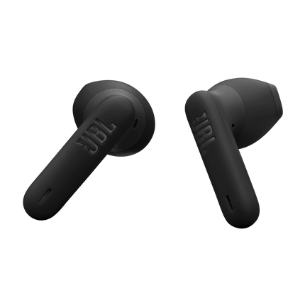 Слушалки JBL Wave Flex 2 (черно): двете слушалки, изглед под ъгъл