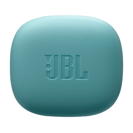 Слушалки JBL Wave Flex 2 (синьо): затворен калъф за зареждане, изглед отгоре