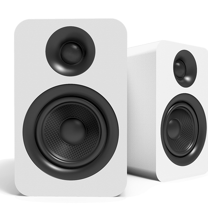 Perechea Kanto Audio YUP4 albă, văzută din față