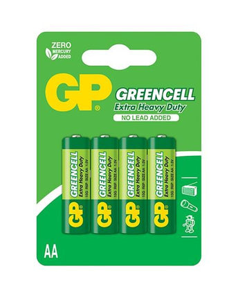 Baterii GP GREENCELL AA (R6), 1.5V, blister 4pcs