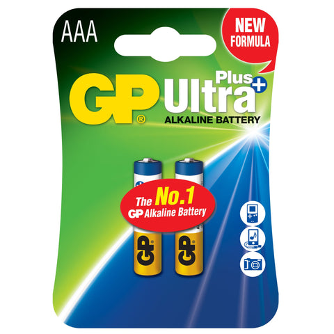 Baterii GP Ultra Plus Alkaline AAA (LR03), blister 2pcs