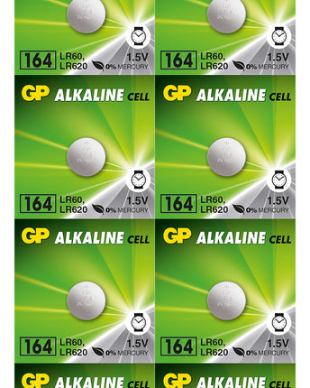 Baterii GP Alkaline  CELL 164, LR60, AG1, 1.5V, blister 10 buc