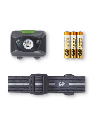 Frontala GP XPLOR PH14, Lumina alba si rosie, 200lm, 3xAAA