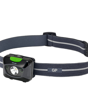 Frontala reincarcabila GP XPLOR PHR15, senzor de apropiere, 300 lm, 3xAAA NiMH, lumina alba si rosie