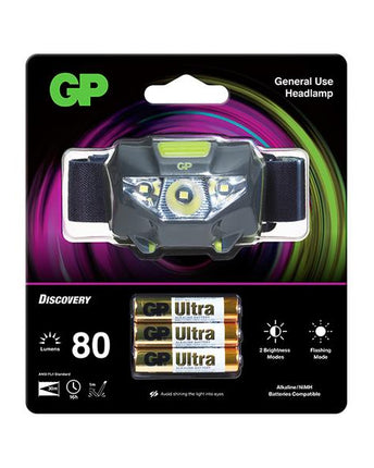 Frontala GP Discovery CH32, 80 lm, 3xAAA