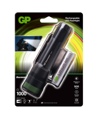 Акумулаторен фенер GP Discovery CR42, 1000 lm, 1x18650 Lithium ion 2600mAh