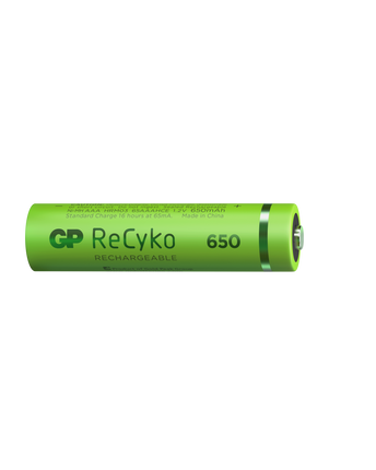 Baterii reincarcabile GP ReCyko AAA 650mAh (R03), ambalaj reciclabil 2pcs