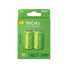 Baterii reincarcabile GP ReCyko C 3000mAh (R14), 1.2V, ambalaj reciclabil 2pcs