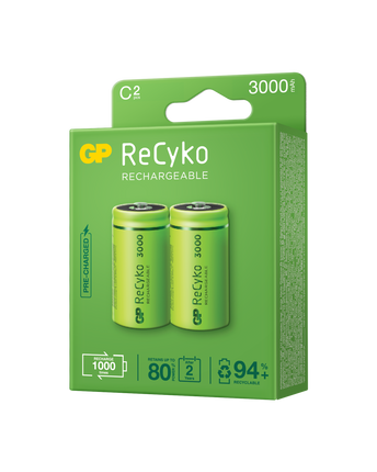 Rechargeable batteries GP ReCyko D 5700mAh (R20), 1.2V, recyclable packaging 2pcs