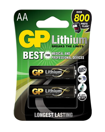 Baterii litiu GP Lithium AA, FR6, 1.5V, blister 2 buc