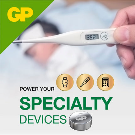Baterii GP Alkaline  CELL 186, LR43, AG12, 1.5V, blister 10 buc