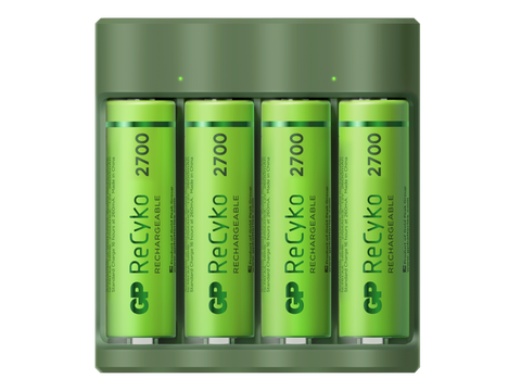 Incarcator acumulatori GP ReCyko Everyday B421 (USB si Wall Charger) + 4 acumulatori ReCyko AA 2600mAh