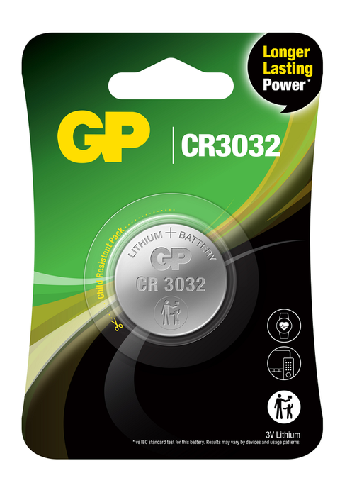 Baterii litiu GP Lithium CELL CR3032, 3V, blister 1 buc