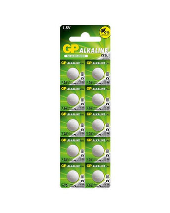 Алкални батерии GP Alkaline CELL A76 (LR44), блистер 10 бр.