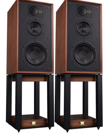Wharfedale Linton Heritage speakers with stand