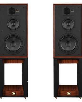 Wharfedale Linton Heritage speakers with stand