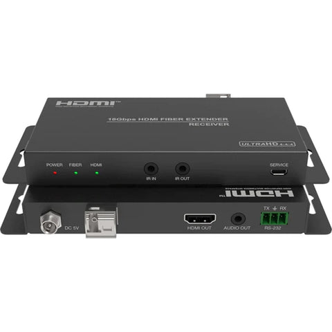 DVDO Extender HDMI prin fibră optică de 18 Gbps cu extragere audio